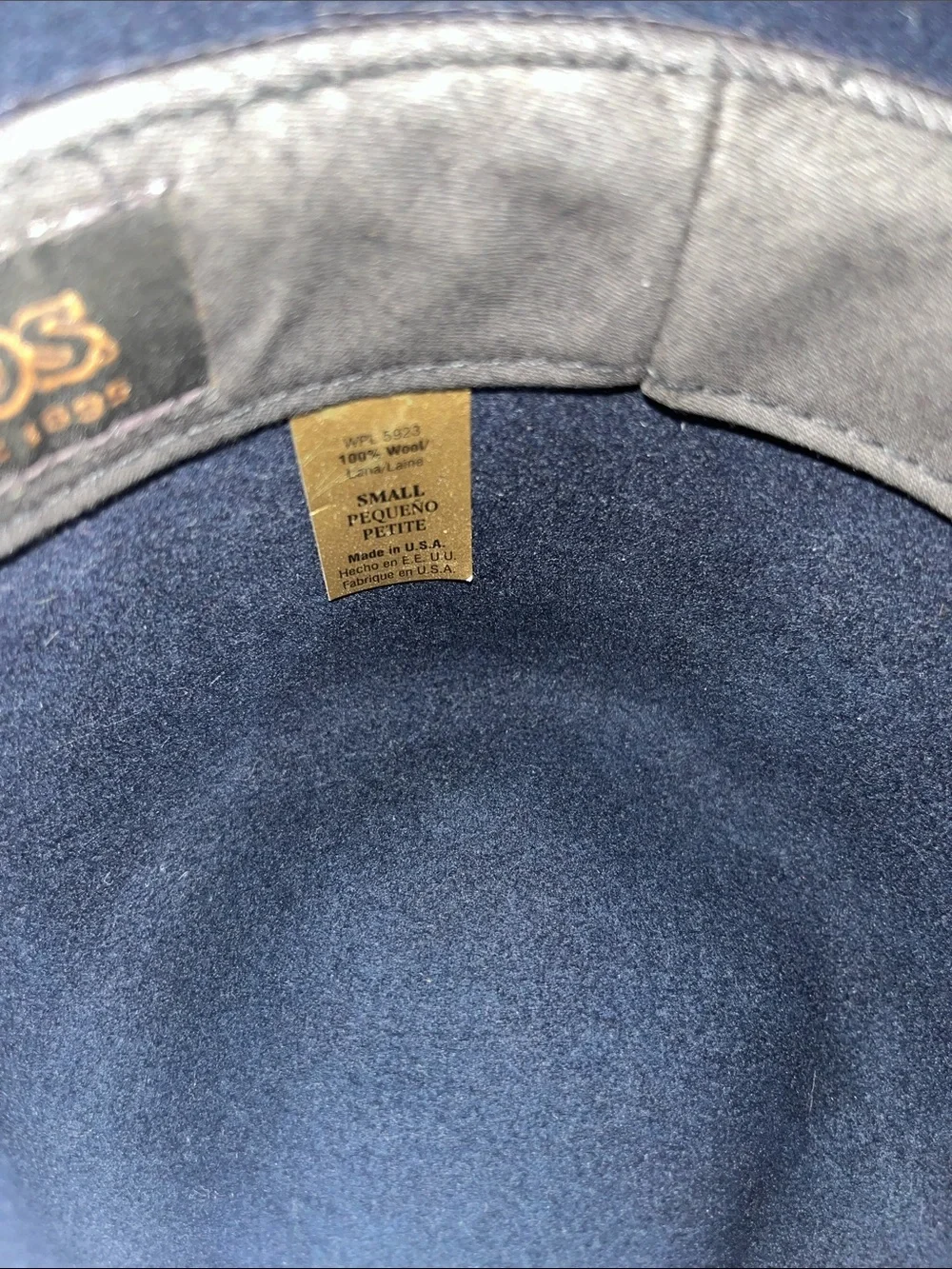 Goorin Bros. “The Doctor” Navy 100% Wool Fedora w/ Brown Band & Feather